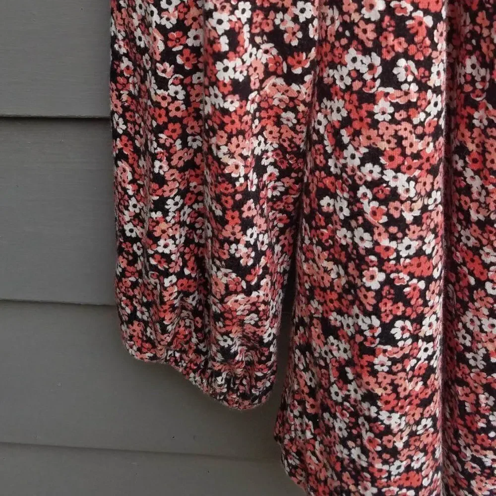 Michael Kors Floral Off the Shoulder Boho Peasant Top size Large